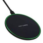 Vezeték nélküli töltő, 10W-os töltő pad, fekete fotó