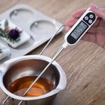 Digitális ételhőmérő, TP300 -50°C-tól +300°C-ig LCD kijelzővel, fehér-fekete fotó