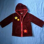 Sötétlila prémes kabát/pulcsi 92/98 + ajándék fotó