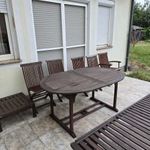 Fa kerti bútor szett - Asztal, székek, napozóágy, új matrac - Akár 1 Ft-ért fotó