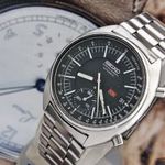Igazi ritkaság!Gyönyörű retro acélautomta Seiko Chronograph óra 1972-ből saját acélszíjjal fotó