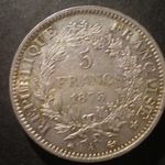 Franciaország 5 Francs 1873 UNC Ag 0.900 25.0 fotó