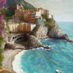 Amalfi. Itália * Olaj, vászon festmény. 40x30 cm * Hüse * Jegyzett. fotó