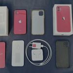 iPhone 11 – 128 GB – Piros – Doboz + Ajándék tokok fotó