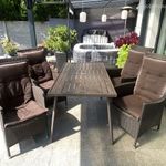 Használt, polyrattan étkező garnitúra (4fotel+asztal) fotó