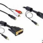 DVI-D - HDMI + Sound male-male 2m - DeLock fotó