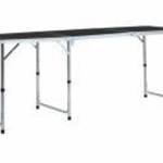 vidaXL összecsukható szürke alumínium kempingasztal 180 x 60 cm fotó
