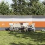 vidaXL szürke és narancs vízálló szélfogó kempingponyva 508x130 cm fotó