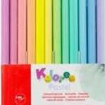 Színes ceruza készlet, háromszögletû, KORES "Kolores Pastel", 12 pasztell szín fotó