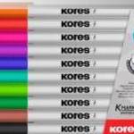 Tábla- és flipchart marker készlet, 1-3 mm kúpos, KORES "K-Marker W1", 10 különbözõ szín fotó