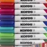 Tábla- és flipchart marker készlet, 3 mm, kúpos, KORES "K-Marker XW1", 10 különbözõ szín fotó