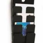 Prospektustartó, fali, álló, A4, DURABLE "FLEXIPLUS 6", fekete fotó