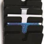 Prospektustartó, fali, fekvõ, A4, DURABLE "FLEXIPLUS 6", fekete fotó