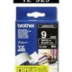 Feliratozógép szalag, 9 mm x 8 m, BROTHER, "TZe-325" fekete-fehér fotó