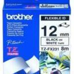 Feliratozógép szalag, flexibilis ID, 12 mm x 8 m, BROTHER, "TZe-FX231" fehér-fekete fotó