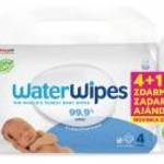 4x WATERWIPES Műanyagmentes nedves törlőkendő 60 db (240 db) + Hydrating clean törlőlkendő 60 db fotó