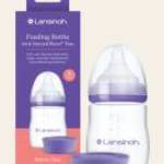 Lansinoh Cumisüveg lassú folyású etetőcumival + fedéllel, 160 ml fotó
