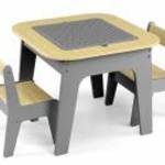 Gyerekasztal és szék Milly Mally Olaf Blocks Dark Grey - MILLY MALLY fotó