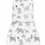 INGENUITY Zavinovačka bavlnená ulitka konvertibilná s voľným rukávom TOG 1 SwaddleMe™ Happy Elephant fotó