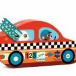 Formadobozos puzzle - Versenyautó, 16 db-os - The racing car - Djeco fotó