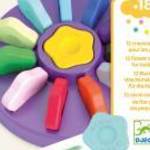 Marokkréta készlet - 12 színű virágforma - 12 flower crayons for toddlers - Djeco fotó