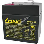 Ólom akku Long (Kung Long) típus WP1-6 6V 1Ah csatlakozó: F1 fotó