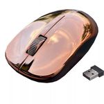 Vezeték nélküli optikai egér 33Q1, akkumulátor 2.4GHz 1600dpi rose pink/inox fotó