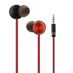 Vezetékes fülhallgató, beépített mikrofon, hívásfogadás, 3, 5mm jack, piros fotó