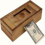 Fa Puzzle pénzes doboz titkos rekesszel fotó