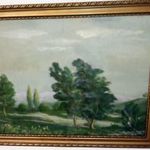 Perlrott Csaba Vilmos, Nagybányai táj, gyönyörű régi, olaj, vászon festmény, 1 forintról, minimálár fotó