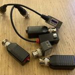 6 darab Video Balun csatlakozó adapter csavart érpárhoz kamerához használt 1Ft-ról fotó