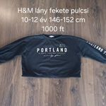 H&M lány fekete pulcsi 10-12 év 146-152 cm fotó