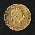 1890. KB Ferenc József 4 Forint arany RR! (Au) fotó