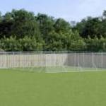 vidaXL ezüstszínű horganyzott acél kutyakennel tetővel 12x12x2, 5 m fotó