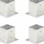 vidaXL 4 db horganyzott fém oszloprögzítő 121 mm fotó
