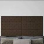 vidaXL 12 db barna műbőr fali panel 90 x 30 cm 3, 24 m² fotó
