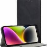 Tok álló, bőr hatású (FLIP, oldalra nyíló, asztali tartó) FEKETE Apple iPhone 16 Pro - gigapack fotó
