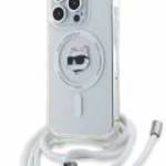 Karl Lagerfeld KLHMP13XHCCHNT IML Choupette Head & Cord MagSafe-kompatibilis tok iPhone 13 Pro M fotó