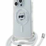 Karl Lagerfeld KLHMP14XHCCHNT IML Choupette Head & Cord MagSafe-kompatibilis tok iPhone 14 Pro M fotó