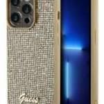 Guess GUHCP14XPMSDGSD iPhone 14 Pro Max 6.7" arany keménytok Disco Metal Script fotó