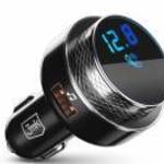 Bluetooth FM transmitter, 2xUSB, TF kártyaolvasó, QC3.0, LED kijelző, fekete, 3mk - 3MK fotó