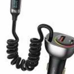 USAMS Ład. sam. C37 1xUSB+1xUSB-C 60W + kabel USB-C 30W PD+QC szybkie ładowanie czarny CC192CC01 (US fotó