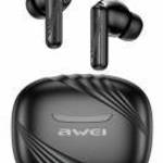 AWEI TA6 Bluetooth 5.3 vezeték nélküli fülhallgató ANC - fekete fotó