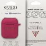 Guess GUACCSILGLFU Silicone Glitter tok AirPods 1/2 - élénk rózsaszín fotó