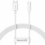 BASEUS SUPERIOR adatkábel (USB - Type-C, 65W, PD gyorstöltő, 100cm, törésgátló) FEHÉR fotó