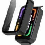 Műanyag keret (ütésálló + kijelzővédő üveg) FEKETE Xiaomi Redmi Smart Band Pro - gigapack fotó