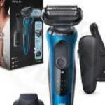 Braun Series 6 61-B7200CC Szitaborítású vágófejes borotva Vágó Fekete, Kék fotó