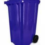 Háztartási kuka 240L-es, kék, kerekes, műanyag, premium - [TM] - [NGK] fotó