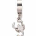 Rozsdamentes acél skorpiós fülbevaló, 34x13.5x4 mm - 1 db - Maria King fotó