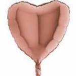 45 cm-es rosegold szív fólia lufi fotó